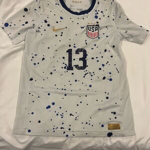 Nike Team USA Women’s Soccer Alex Morgan Jersey with Blue and Gold Accents